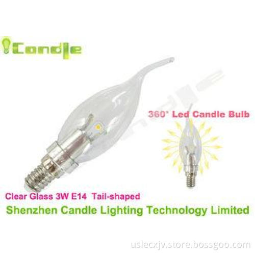 360 Degree E14 Dimmable Led Candle Bulb 2200K - 6500K 230v